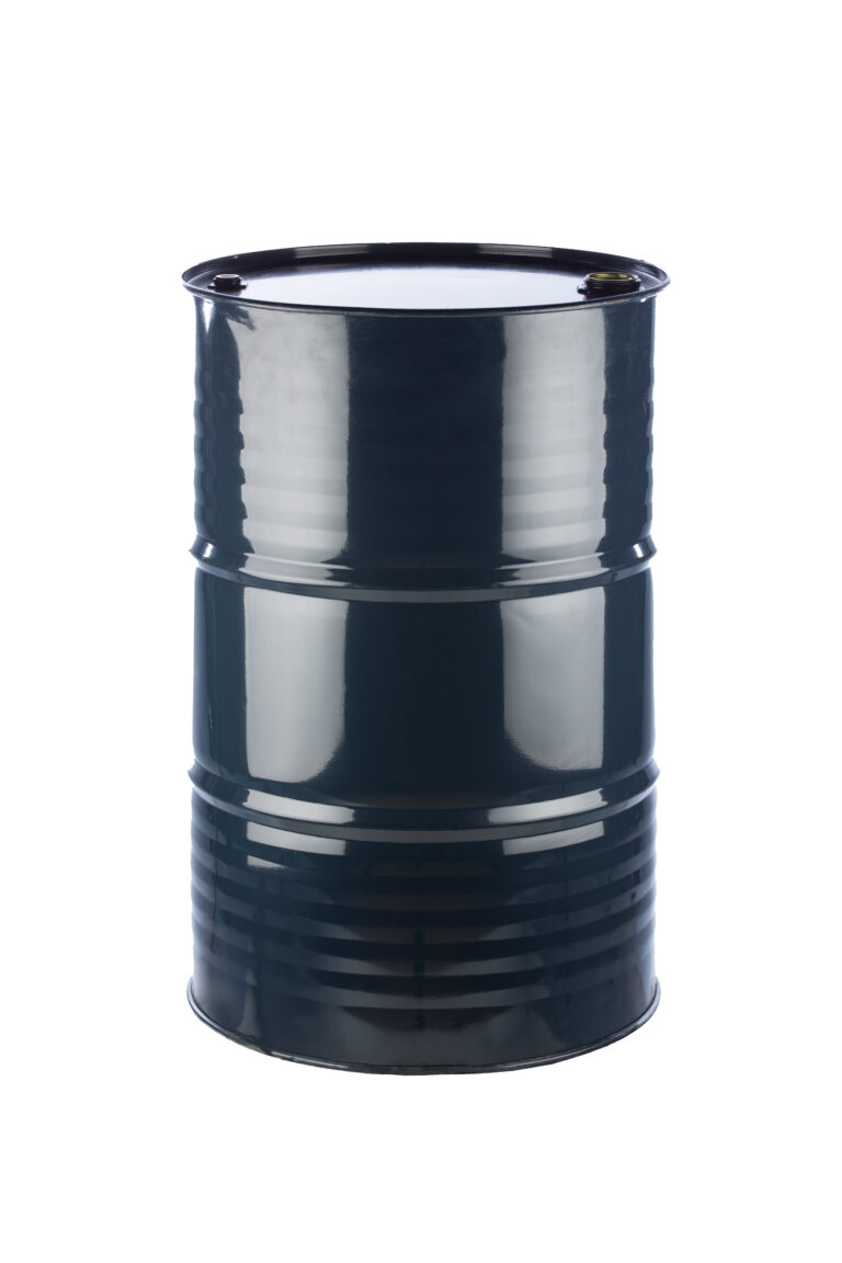 Black reconditioned Tight Head metal drum representing the steel drum range